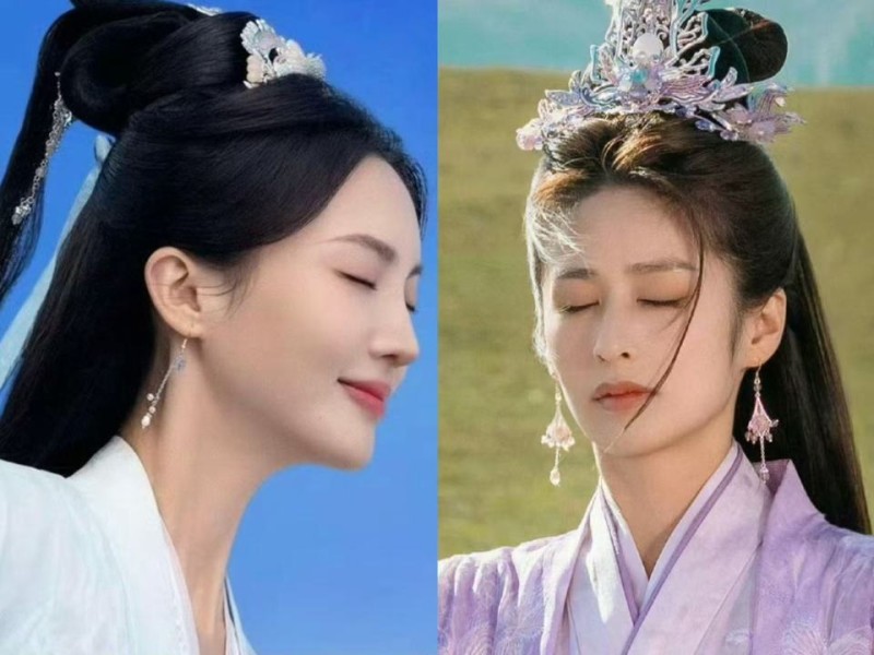 女演员千万别整容，《凡人修仙传》35岁金晨与37岁颖儿站一起明显