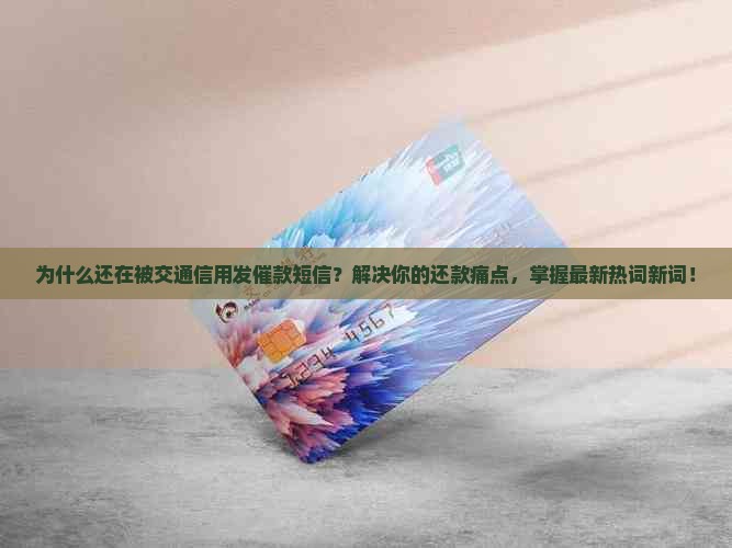 为什么还在被交通信用发催款短信？解决你的还款痛点，掌握最新热词新词！